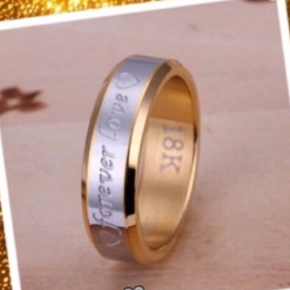 β€οΈ18K plated "forever love" ring - Picture 1 of 3